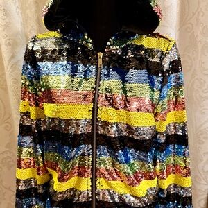 Kaylee Kollection sequined jacket in size M.